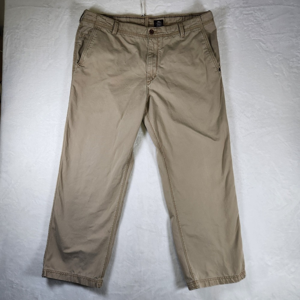 Timberland Mens Canvas Relaxed Fit Khaki Pants‎ Work Casual Trousers
